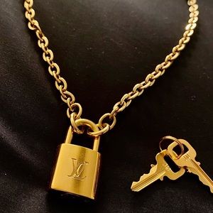 Louis Vuitton Lock and Key Chain Necklace